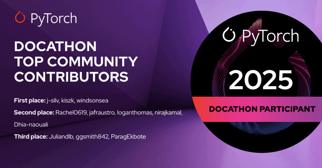 PyTorch Docathon 2025 頂級社群貢獻者